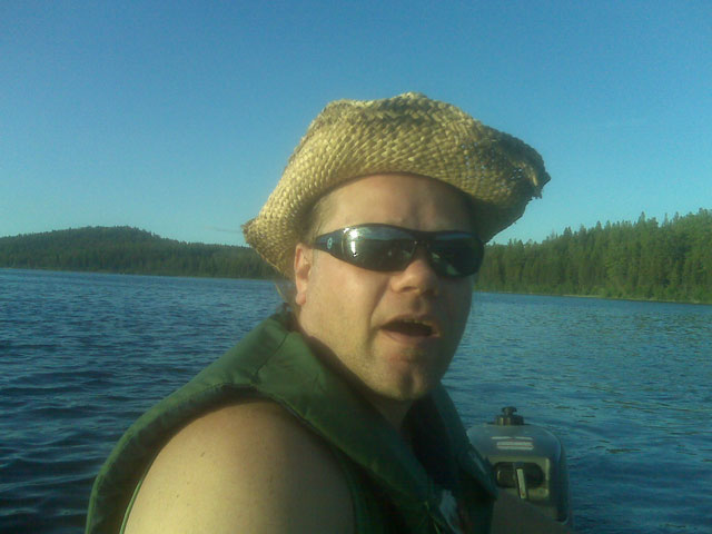 Mark Jr. Fishing in Dad's Cove - Roche Lake July 2010